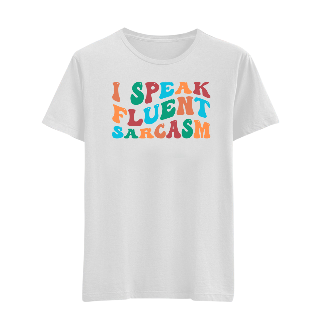 I Speak Fluent Sarcasm Retro Funny groovy quote